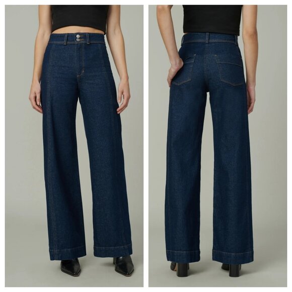 Joe's Jeans The Seamed Denim Trousers Wide Leg Jeans - Picture 1 of 4